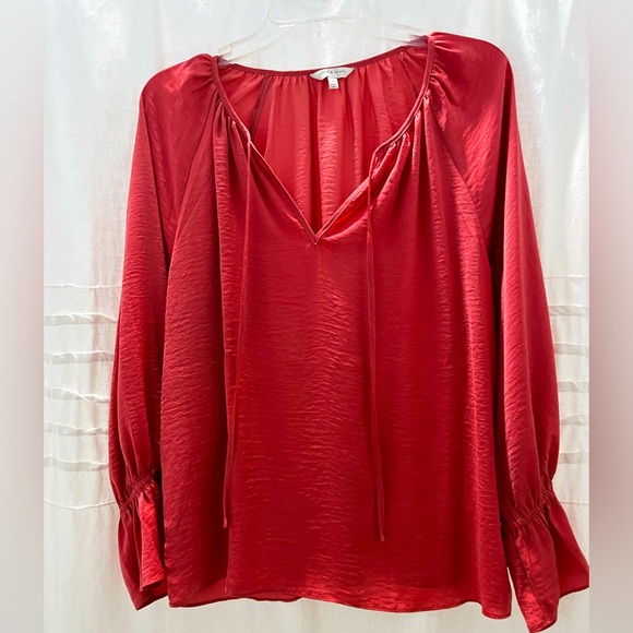 Lucky Brand Tops - LUCKY BRAND Medium russet long sleeve silky long sleeve blouse EUC